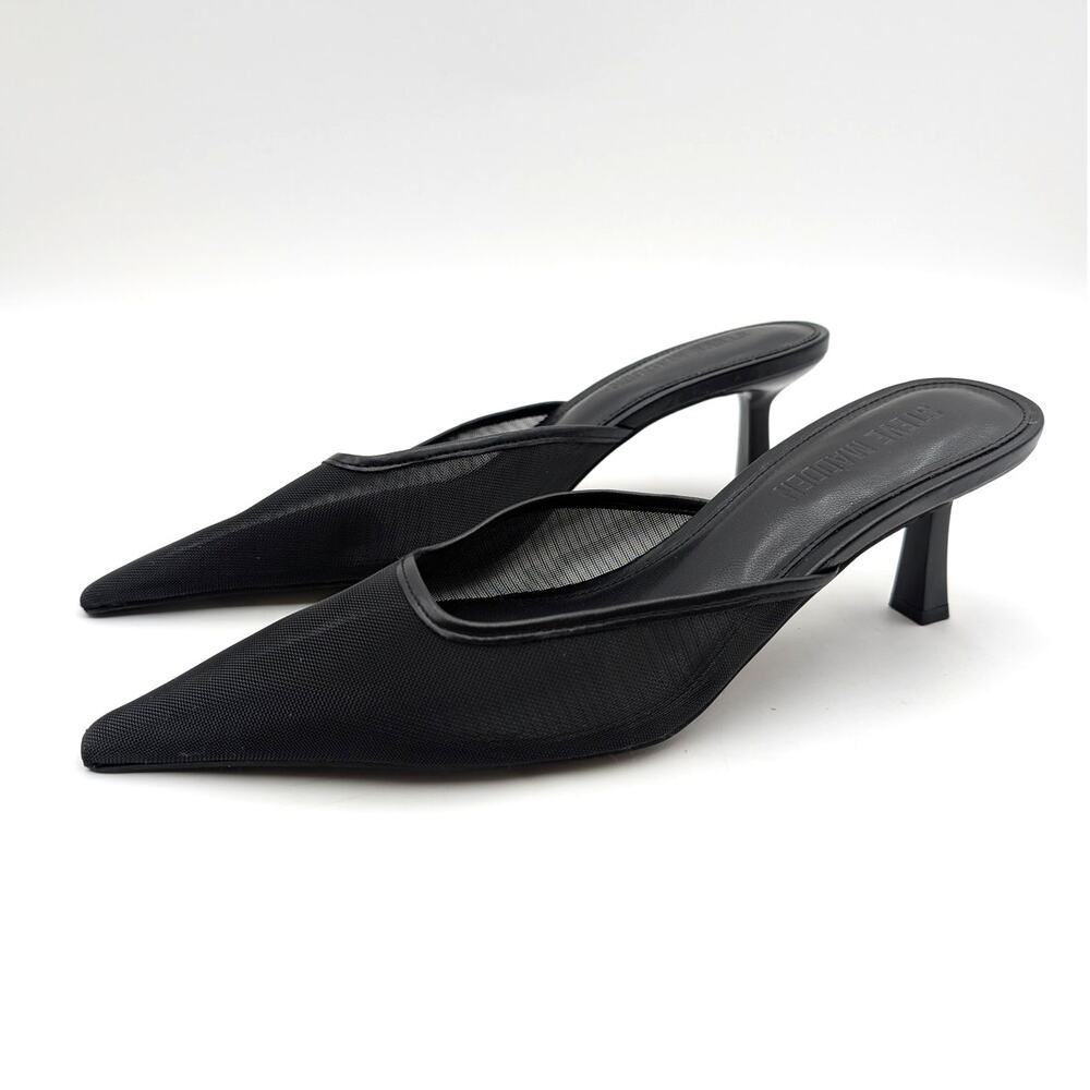 Steve Madden Lisbeth Pointed Toe Mule Women's Black Mesh Size US8M EU38.5